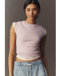 Maeve - The Betty Crew-Neck Baby Muscle T-Shirt By - Lyst