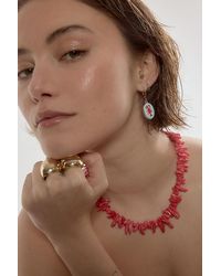 By Anthropologie - Ceramic Lobster Huggie Hoop Earrings - Lyst
