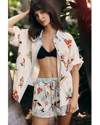 Celandine - Printed Linen-Blend Shorts - Lyst