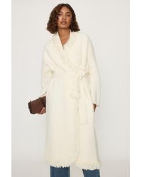 Odd Muse - Long 100% Wool Fringe Cardigan - Lyst