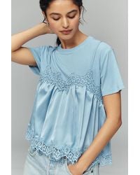 By Anthropologie - Layered Twofer Tank T-Shirt - Lyst