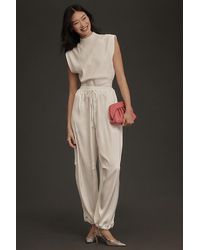 Maeve - Silky Drawstring Parachute Trousers - Lyst