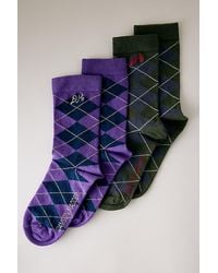 Damson Madder - Mixed Gingham Socks, 2 Pack - Lyst