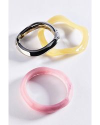 By Anthropologie - Wavy Bangle Bracelets, Set Of 3 - Lyst