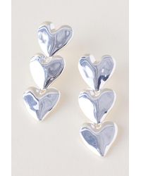 By Anthropologie - Triple Heart Drop Earrings - Lyst