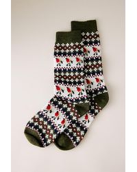 Barbour - Robin Fair Isle Wool-Blend Socks - Lyst