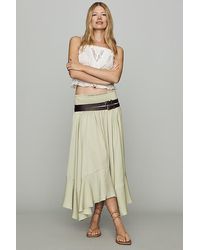 By Anthropologie - Smocked-Waist Asymmetrical Skirt - Lyst
