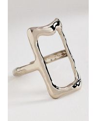 By Anthropologie - Open Rectangle Adjustable Ring - Lyst