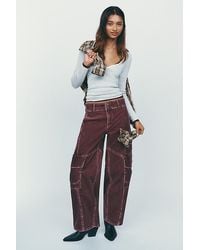 Pilcro - Aero Corduroy Wide-Leg Cargo Pants By - Lyst
