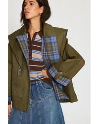 Damson Madder - Jerry Reversible Crop Trench Coat - Lyst