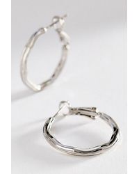 Anthropologie - Ribbed Hoop Earrings - Lyst