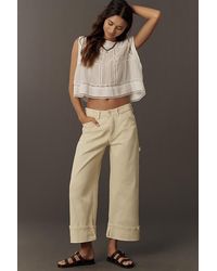 Pilcro - The Kayden High-Rise Cuffed Tapered Jeans By - Lyst