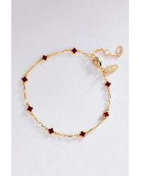 By Anthropologie - Tiny Clover Chain Necklace - Lyst