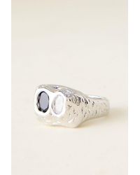 By Anthropologie - Hammered Double-Stone Ring - Lyst