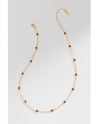 By Anthropologie - Tiny Clover Chain Necklace - Lyst