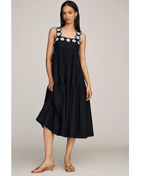 Maeve - Helena Sleeveless Floral Embroidered Midi Dress - Lyst