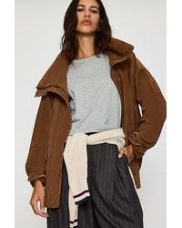 By Anthropologie - Suede Funnel-Neck Jacket - Lyst