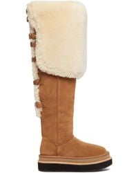 UGG - X Sacai Thigh-High Leather Boots - Lyst