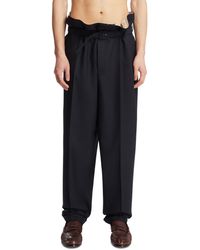 Saint Laurent - Wool Paperbag Pants - Lyst