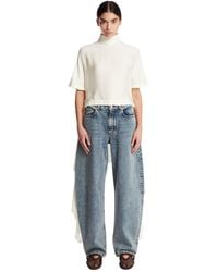 Alaïa - Asymmetric Viscose Cady Top - Lyst