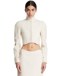 Alaïa - Tailored Wool Crepe Jacket - Lyst
