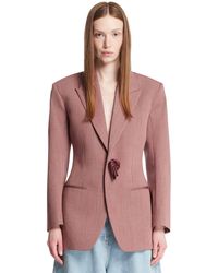 Bottega Veneta - Melange Wool And Linen Jacket - Lyst