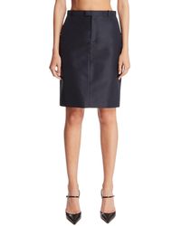 Gucci - Fine Silk Faille Skirt - Lyst