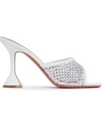 AMINA MUADDI - Lupita Crystal-Embellished Net Mules - Lyst