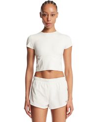 Nike - Skims Cropped Corset T-Shirt - Lyst