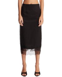 Carven - Silk Lingerie Skirt - Lyst