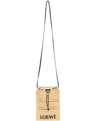 Loewe - Paulas Ibiza Raffia Drawstring Pouch - Lyst