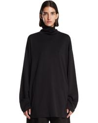 Lemaire - High-Neck Relaxed T-Shirt - Lyst
