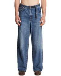 Sacai - Levi's X Dark Wide Belted Jeans - Lyst