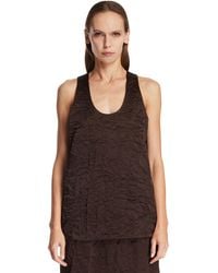 Carven - Crinkled Satin Top - Lyst