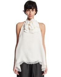 Magda Butrym - Silk Open-Back Blouse - Lyst