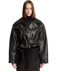 Alaïa - Leather Biker Jacket - Lyst