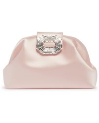 AMINA MUADDI - Camelia Satin Clutch - Lyst