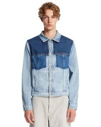 Maison Margiela - Patchwork Effect Denim Jacket - Lyst