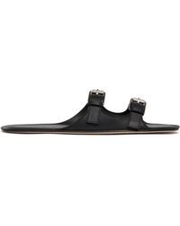 Christen - Leather Flat Sandals - Lyst