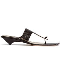 Christen - Edge Leather Thong Sandals - Lyst