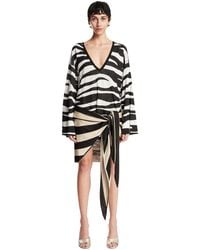 The Attico - Zebra-Print Viscose Mini Dress - Lyst