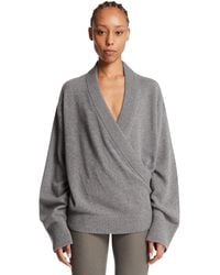 ARMARIUM - Wool And Cashmere Wrap Sweater - Lyst