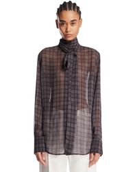 7 For All Mankind - Silk Bow Shirt - Lyst