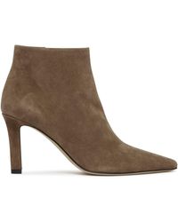The Row - Carla 80 Leather Ankle Boots - Lyst