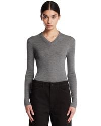 Jil Sander - Ribbed Wool And Silk Top - Lyst