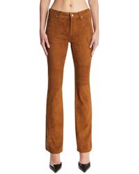 FRAME - The Suede Rodeo Trousers - Lyst