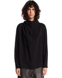 TOTEME - Viscose Scarf-Neck Blouse - Lyst