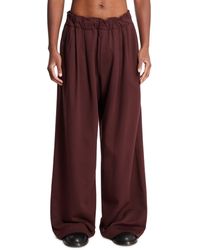 Dries Van Noten - Pantaloni Loose Burgundy - Lyst