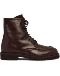 Common Projects - Leather Lace-Up Ankle Boots - Lyst