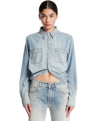 R13 - Cotton Denim Shirt - Lyst